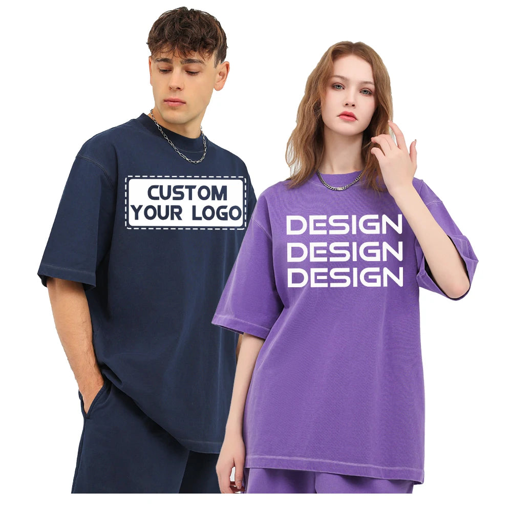 Men's Oversized 100% Organic Cotton Vintage T-Shirt Custom Logo Blank Unisex Acid Wash Long Length Wholesale MegaBDM