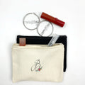 Custom Logo Printed Black Canvas Makeup Bag Packaging Cosmetic Bags Gift Pouch Travel Dust Pouches with Zipper
