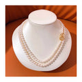 New Arrived Mother's Day Gift AAAA Grade Gold Plated Mabe Pearl Beaded Choker Necklace with Round Shape