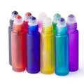 Empty Frosted Rainbow Colors 10ml Roll on Bottle Matte Orange Blue Green pink Yellow Red Perfume Essential Oil Bottle