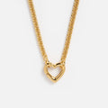Simple Creative DIY Handmade Jewelry Accessories Love Heart Clasp Gold Chain Necklace Pendant Charm