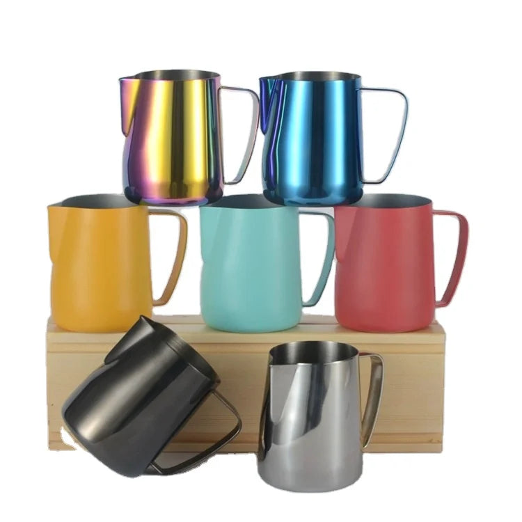 Coffee Tea Accessories 350ml 600ml Metal Stainless Steel Cappuccino Latte Art Cups Milk Frothing Pitcher