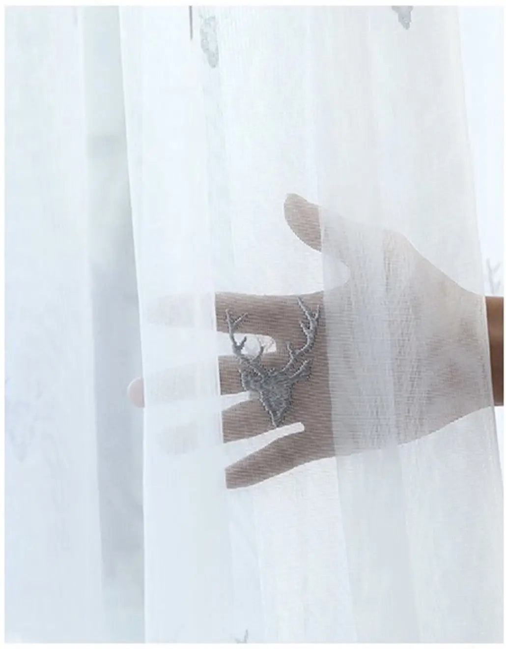 High Quality Graceful Embroidery Polyester Sheer Curtain