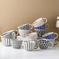 Nordic Hand-painted Large-capacity Tea Cup Home Office Breakfast Cup Creative Custom Logo Handle Ceramic Mug Coffee Cup