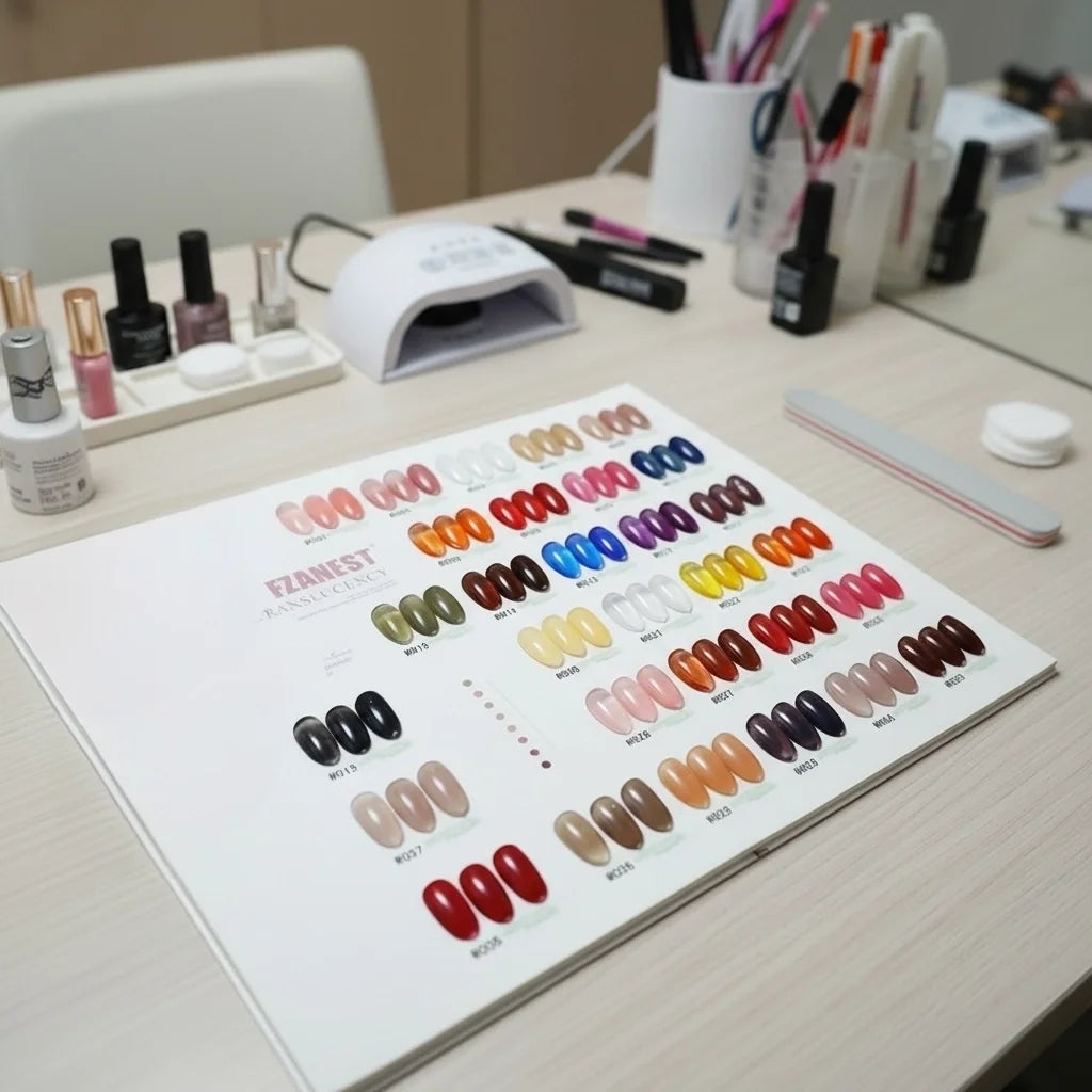 FZANEST Milky White Nude Pink Gel Nail Polish 36 Colors Jelly Sheer Gel Polish Set Gel Nail Polish Jelly