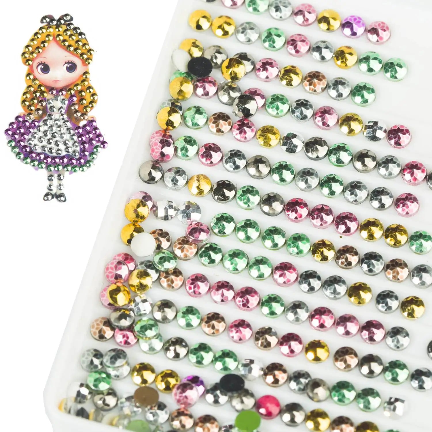 R-011 2.8mm Round Gold/Silver Metal Drill Beads Factory Custom Diamond Art Painting Metallic Drills
