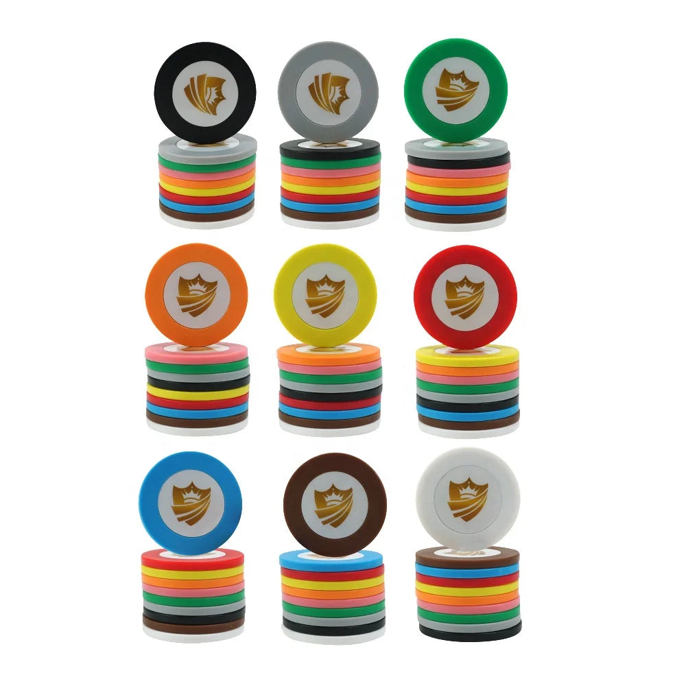 Custom11g Crown Stickers Mixed Material Poker Chip Pieces No Denomination Game Bookkeeping Coins
