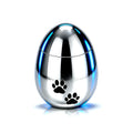Egg Stainless Steel Urn Paw Print Casket Pet Jewelry Pet Human Funeral Ash Keepsake Holder Cremation Ash Urn Memento