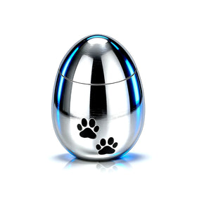 Egg Stainless Steel Urn Paw Print Casket Pet Jewelry Pet Human Funeral Ash Keepsake Holder Cremation Ash Urn Memento
