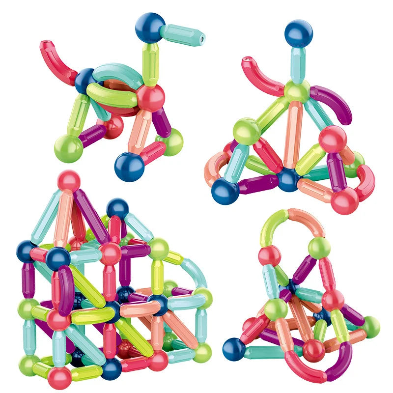 64pcs New Children's Educational Toys Buildings Creative Magnetic Stick Toys Children's Construction Toys