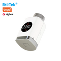 Ultra-low Power Large LCD Screen ZigBee Thermostat Tuya Weekly Programming Smart Thermostatic Radiator Valve
