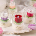 Romantic Elegant Aromatherapy Candle Tulip Glass Cup Birthday Home Gift Tulip Flower Scented Candle