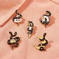 Custom Lapel Pins Custom Metal Brooch Pins Enamel Cartoon Black Man Ba Snake With Backing Custom Anime Design Soft Enamel Pin