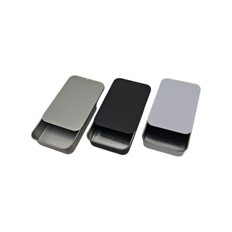 92x60x21mm Sliding Tin Box Solid Perfume Metal case Brow Soap Mint Packing Box