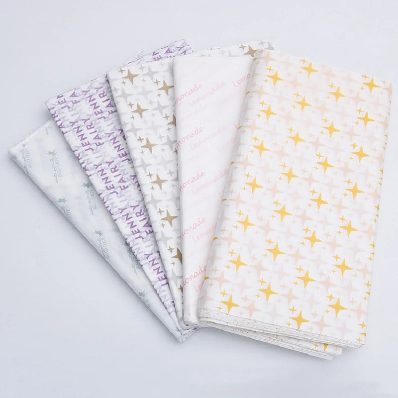 High Quality White Custom Printed Logo Flower Tissue Paper Recycled Materials Single-Sided Resin Coating Modern Luxury Pulp