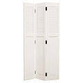 Hand-painted Shabby Chic French Country Custom Freestanding Wooden Screen 3 Panel Rustic White Wood Folding Room Divider