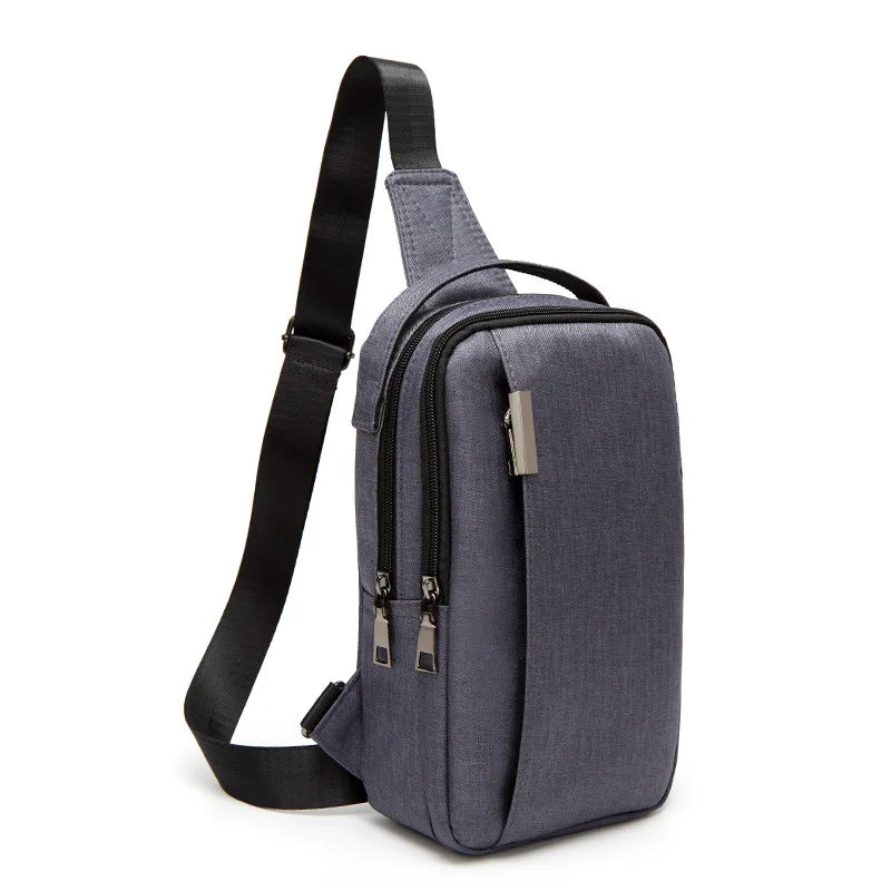 Wholesale Men's Chest Bag Canvas Small Sling Backpack for Boys Casual Sport Single Shoulder Messenger Bags Travel Crossbody Bags