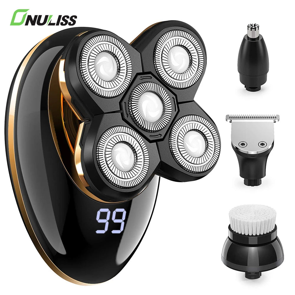5 Heads LED Professional Shaving Machine Hair Men Electric Shavers Razor