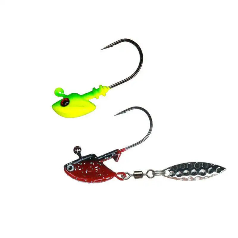 Fishing Lead Head Weighted Fishing Hooks with Spoon Live Bait Swim Baits