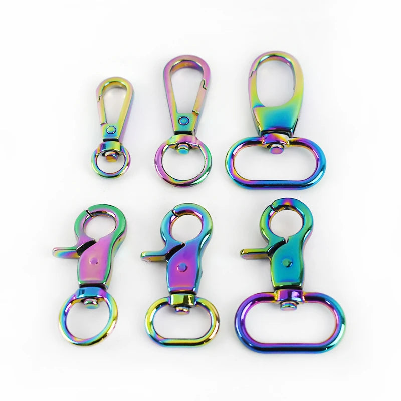 Meetee Colorful Lobster Clasp Buckle Hardware Dog Buckle Keychain Swivel Hook Buckles Handbag Chain Connection Carabin