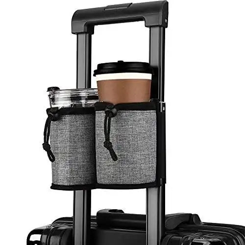 New Arrival Luggage Travel Cup Holder Custom Logo Hand Drink Holder on Suitcase Easy Storage Travel Coffee Cup Holder