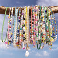 Boho Seed Bead Necklace Fashion Beaded Pearl Necklace Jewelry Women