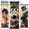 25*75CM Anime character Luffy canvas straw hat pirates for livingroom wall art decorative one pieces hanging poster