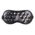 Adjustable Luxury Cotton Jade Eye Mask with Magnetic Therapy Shoulder Strap for Sleep Travel Rest Black Patch