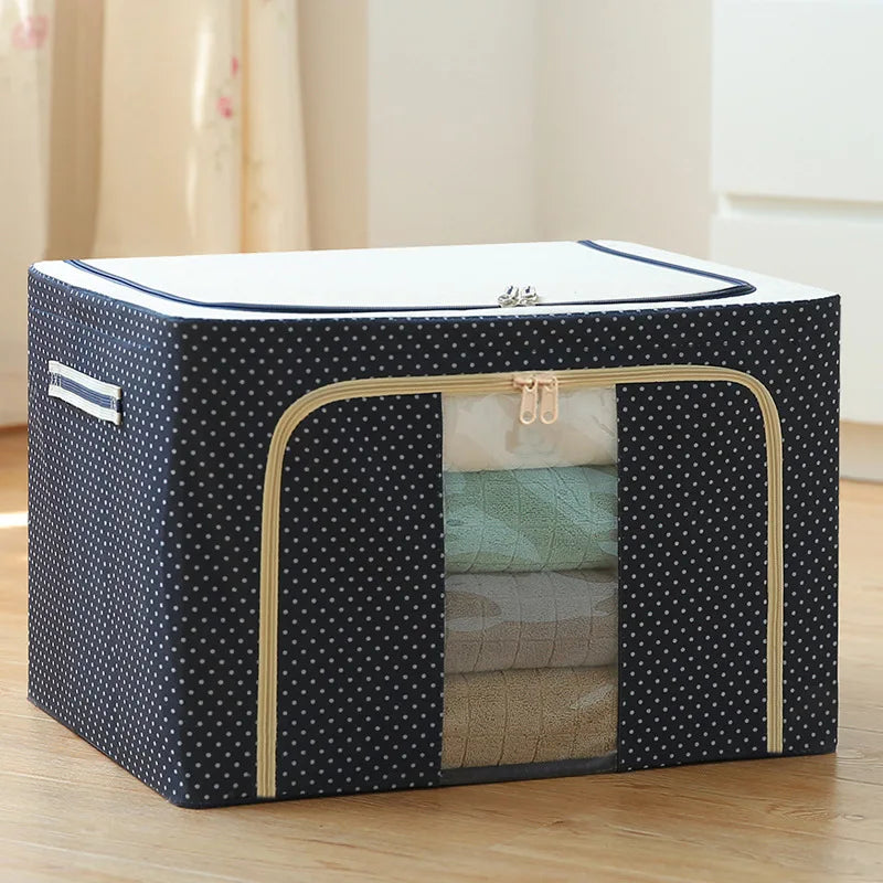 Hot Selling Clothes Fabric Folding Large Capacity Polyester Cotton Storage Box for Home