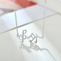 Fine Jewelry 925 Sterling Silver Necklace 925 Sterling Silver Necklace Set Silver Music Note Necklace