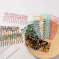 Custom LOGO Acetate Plate Comb Marble Leopard Pattern Hairdressing Comb