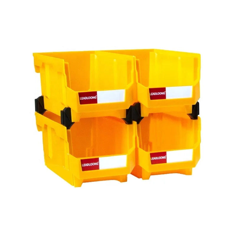 LEADLOONG V6 Plastic Storage Box Factory Wholesale 4pcs 377*213*180MM/14.84*8.39*7.09Inch for Garage Kitchen Accessory Tool