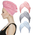 Custom Logo Super Absorbent Quick Dry Microfiber Hair Towel 100% Polyester Spa Microfiber Towel for Hair