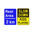Aluminum Reflective Road Traffic Signs Third Grade Reflective Film Safety Reminder Street Parking Warning Plates for Road Use