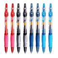 Fashion Press Custom Logo Blue Plastic Gel Ink Pen 0.5mm Promotional Pen for Business Use