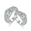 Starsgem Men Ring 925 Sterling Silver 8mm 2ct 1carat Moissanite  Diamond Rings 925 Sterling Silver