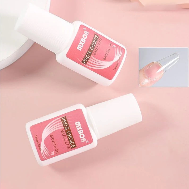 7g Fast Drying Nail Glue for False Decoration with Brush False Nail Tips Design Faux Nail Tools