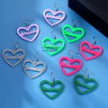 Customizable Shiny Acrylic and Resin/Lucite Laser Cut UV Printed Trendy Letter Shape Drop Earrings for Women