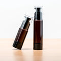 Eco Friendly Black PP Cosmetic Packaging Container Serum Lotion Airless Pump Bottle 60ml Spray Bottle Skin Care Serum Face Cream
