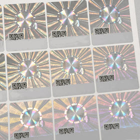 Custom Laser Security Holographic Sticker Scratch off QR Code Serial Number 3d Hologram Label Sticker