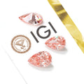 Starsgem Fancy VIVID PINK 1ct Pear Cut Lab Diamond With IGI Certificate Loose Diamond