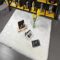 Long Hair Shaggy Washable Fake Fur Area Rug and Carpet Rectangle 4x6ft