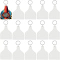Home Decoration Sublimation Blank  Double Sided Cow Ear Tag MDF Keychains
