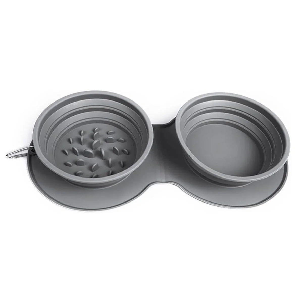 Factory Price Portable Anti-choking Collapsible 2 Combination Bowl Pet Dog Food Water Feeding Slow Feeder Travel Bowl