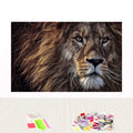 Hot Sale 3d Puzzle Majestic king lion Round Full Drills Diamond Mosaic Painting for Adults Home Decoration