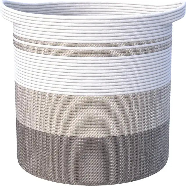 Large Tall Woven Cotton Rope Laundry Basket Hamper Blanket BasketToy Storage BasketDecorative Basket with Handle