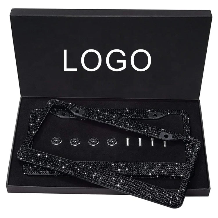 Cheap Factory Price of USA Bling Crystal Diamond Rhinestone Car License Plate Frame