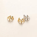 Fashion S925 Sterling Silver Sweet Mini CZ Zircon Leaves Clip Earrings for Women Birthday Gifts