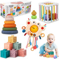 4-in-1 Montessori Toys for Children Aged 6-18 Months Safe Material Can Be Bitten with the Mouth