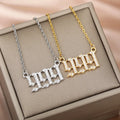 Stainless Steel Angel Number 111-999 Pendant Personalized Zircon Pendant Chain Necklace